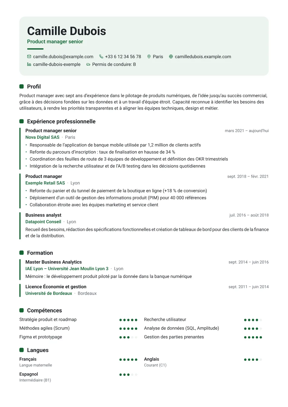 Modèle Frais