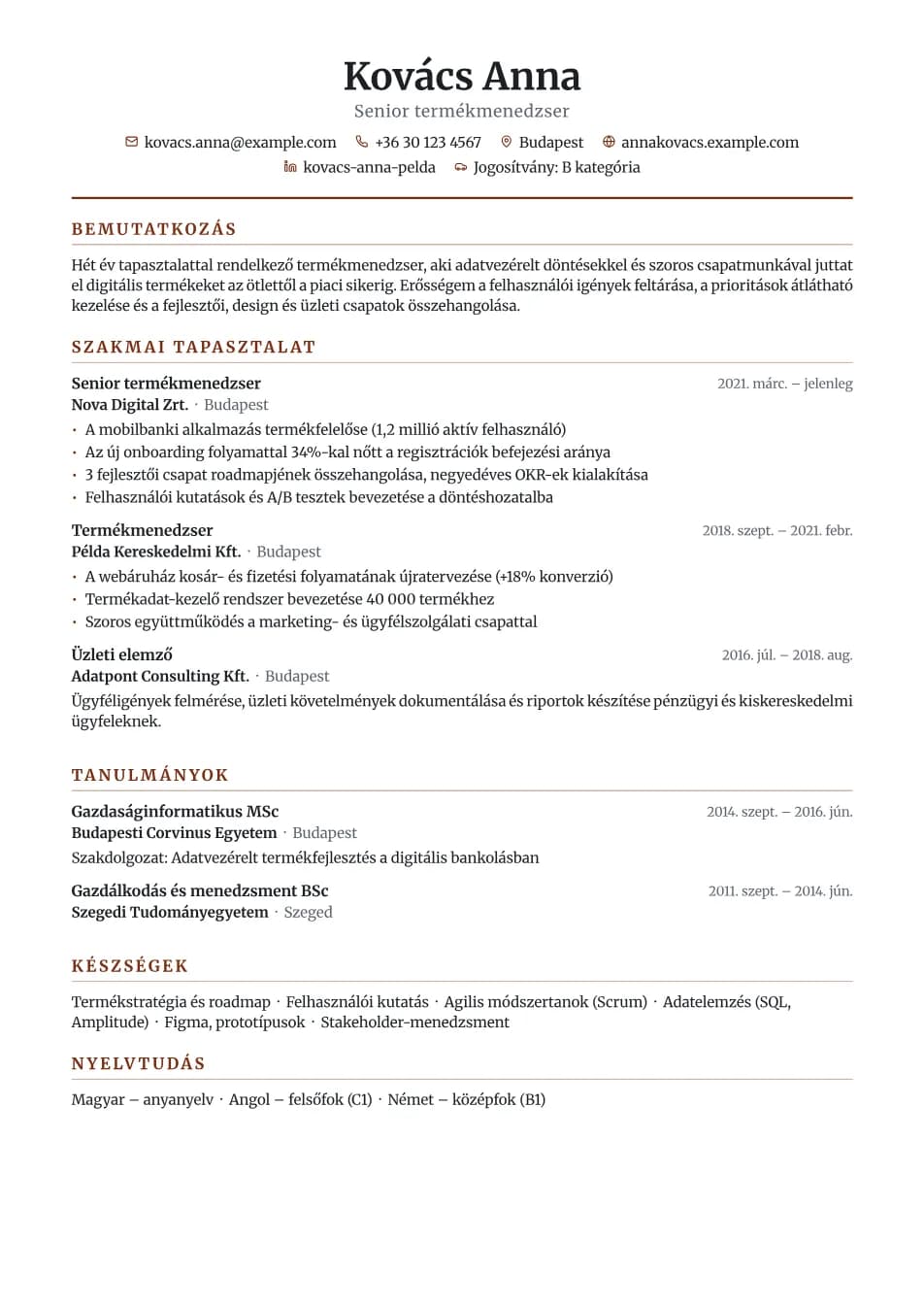 Klasszikus sablon